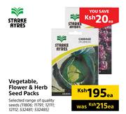Starke Ayres Vegetable, Flower & Herb Seed Pack-Each