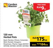 Garden Master 120mm Herbal Pots-Each