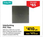 Multi-Flor Interlocking PVC Tiles-Per pk