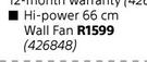 Goldair Hi-Power 66cm Wall Fan