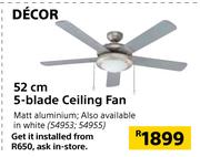 Decor 52 cm 5 Blade Ceiling Fan