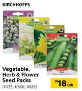 Kirchhoffs Vegetable, Herb & Flower Seed Packs-Per Pack