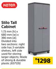 Keter stilo tall deals cabinet