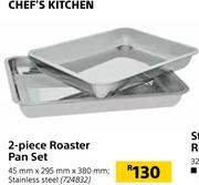 Chef's Kitchen 2 Piece Roaster Pan Set-45mm x 295mm x 380mm