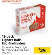 Megamaster 12 Pack Lighter Balls Eco Firelighters