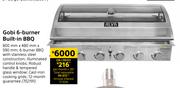 Alva Gobi 6-Burner Built-In BBQ-800mm x 480mm x 590mm