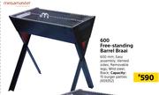 Megamaster 600 Free Standing Barrel Braai - 600mm