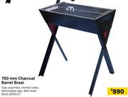 Megamaster 700mm  Charcoal Barrel Braai 
