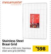 Megamaster Stainless Steel Braai Grid-725mm x 500mm