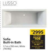 Lusso Sofia Built In Bath (White) 1.7m x 700mm