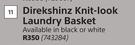 Direkshinz Knit Look Laundry Basket