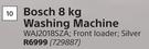 Bosch 8kg Washing Machine WAJ2018SZA