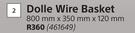 Dolle Wire Basket 800mm x 350mm x 120mm