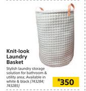 Knit Look Laundry Basket