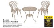 3-Piece Diamond Patio Set