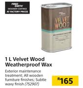 Fired Earth Velvet Wood Weatherproof Wax-1Ltr