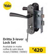 Yale Dritta 3-Lever Lock Set