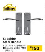 Builders Sapphire Steel Handle 6" (Graphite Plated)