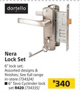 Dortello 6" Tavo Cylinder Lock Set