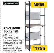 Home & Kitchen 3-Tier Irabu Bookshelf 800mm x 400mm x 2m