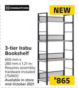Home & Kitchen 3-Tier Irabu Bookshelf 600mm x 280mm x 1.21m