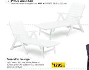 Smeraldo Lounger (White) 720 x 1980 x 960mm-Each