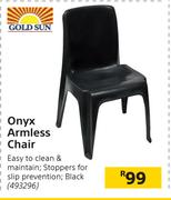 Gold Sun Armless Chair