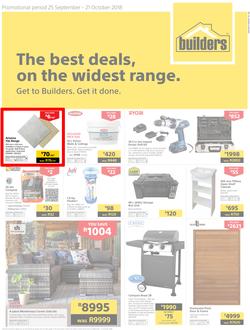 Builders WC, PE, George & Knysna: The Best Deals, On The Widest Range (25 Sep - 21 Oct 2018), page 1