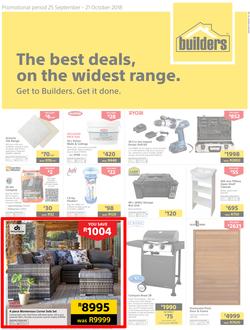 Builders WC, PE, George & Knysna: The Best Deals, On The Widest Range (25 Sep - 21 Oct 2018), page 1