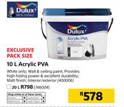 Dulux Acrylic PVA-10Ltr
