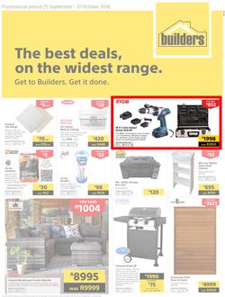 Builders Inland : The Best Deals, On The Widest Range (25 Sep - 21 Oct 2018), page 1