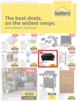 Builders Inland : The Best Deals, On The Widest Range (25 Sep - 21 Oct 2018), page 1