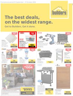 Builders Inland : The Best Deals, On The Widest Range (25 Sep - 21 Oct 2018), page 1