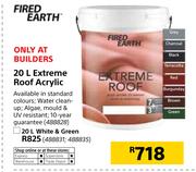 Fired Earth 20Ltr (White & Green) Roof Acrylic