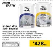 Fired Earth 5Ltr Non Drip Satin Enamel-Each