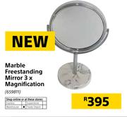 Marble Freestanding Mirror 3X Magnification