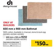 Design House 100% Cotton Bathmat 600mmX900mm-Each