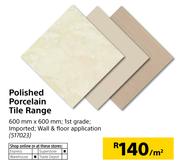 Polished Porcelain Tile Range 600mmX600mm-Per Sqm
