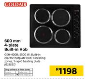 Goldair 600mm 4 Plate Built In Hob(GEH-400B)