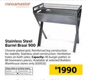 Mega Master Stainless Steel Barrel Braai