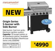 Mega Master Origin Series 5 Burner With Side Burner
