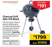 MegaMaster Charcoal Grill Elite 570 Black