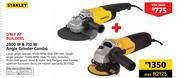 Stanley 2000W & 710 W Angle Grinder-Per Combo