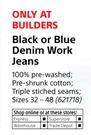 Beck Black & Blue Denim Work Jeans