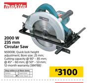 Makita 2000W 235mm Circular Saw N5900B