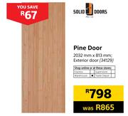 Pine Door 2032mm x 813mm Exterior Door
