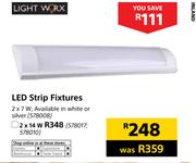 Light Worx LED Strip Fixtures 2 x 7W