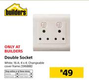 Double Socket White