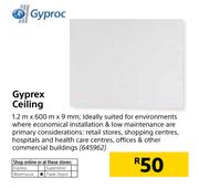 Gyproc Gyprex Ceiling 1.2m x 600m x 900