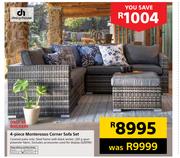 Design House 4 Piece Monterosso Corner Sofa Set